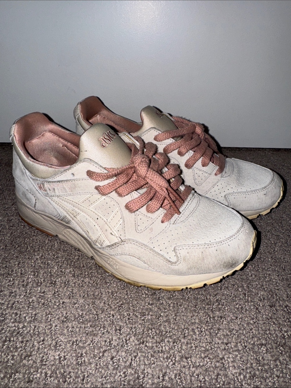ASICS Women's Sneakers in Blush Pink and Cream